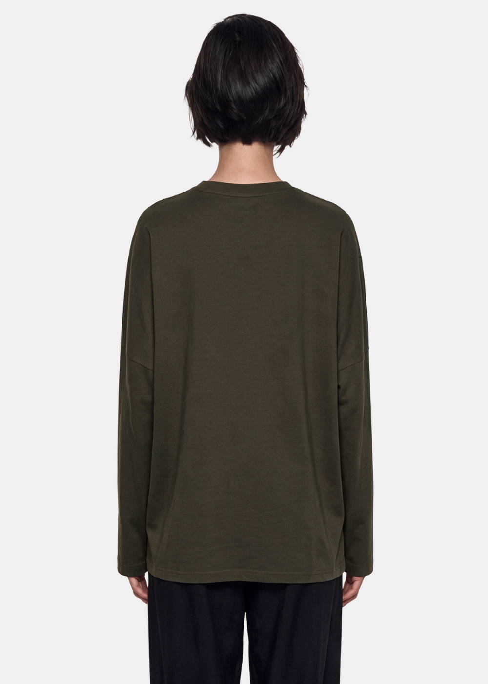 Basic Long Sleeve Cotton Top Chocolate