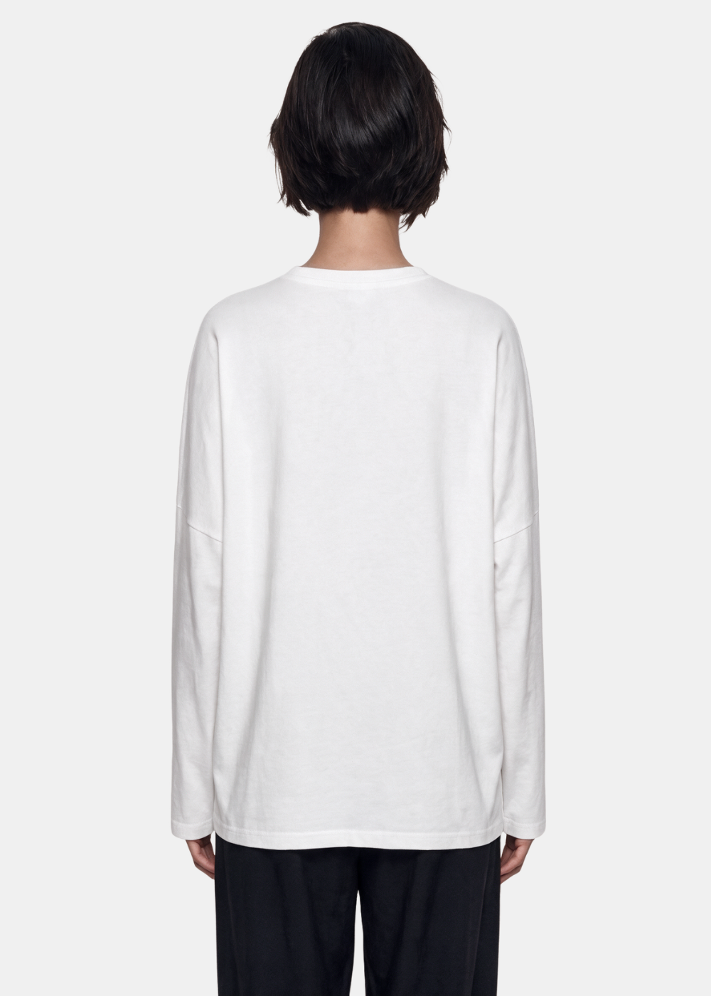 Basic Long Sleeve Cotton Top White