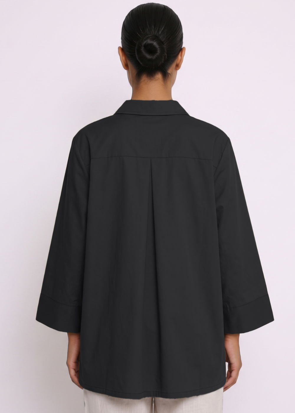 Collared Blouse Black Back