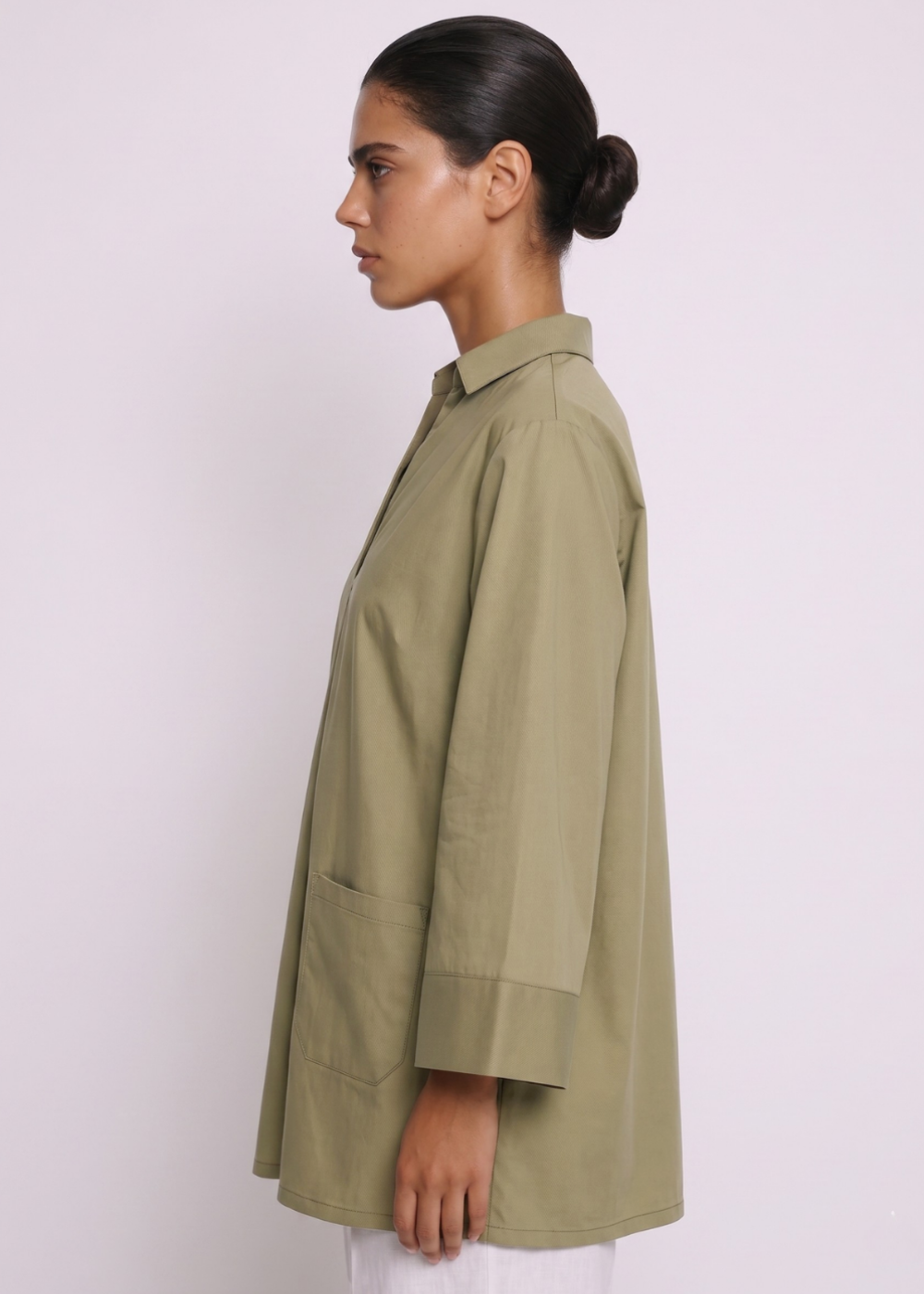 Collared Blouse Olive Side