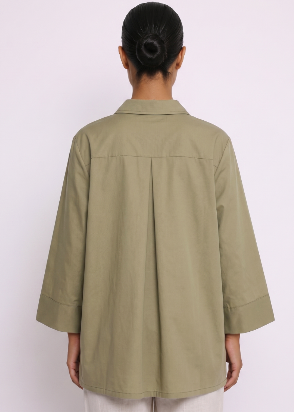 Collared Blouse Olive Back