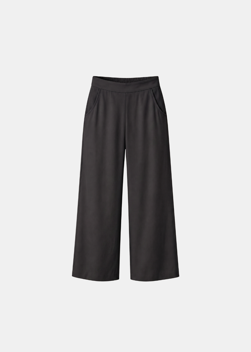 Cotton Linen Trouser - Black