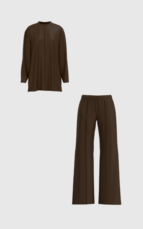 Crewneck Pleated Set