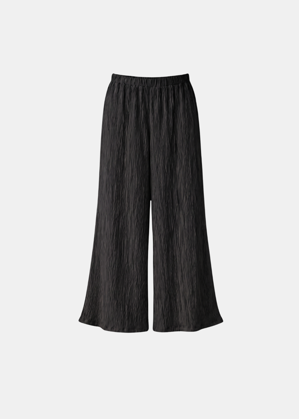 Pleated Crinkle Trouser - Black