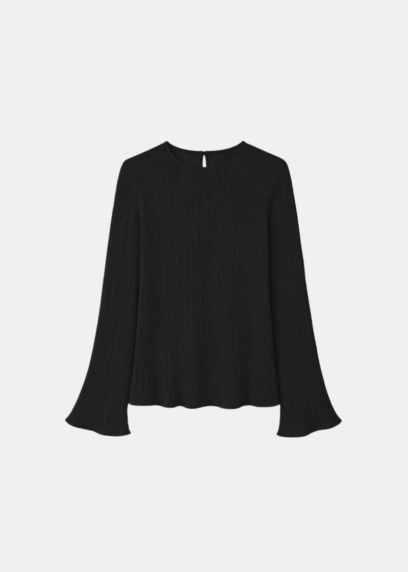 Crinkle Blouse Black