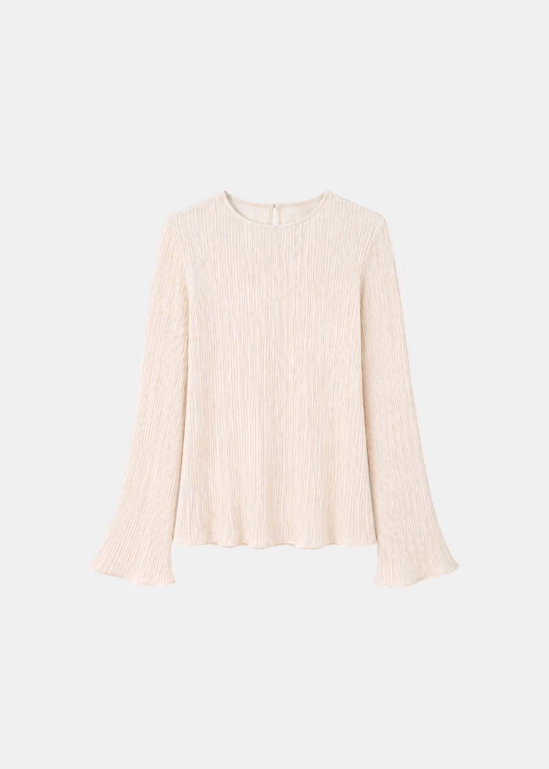 Crinkle Blouse Cream