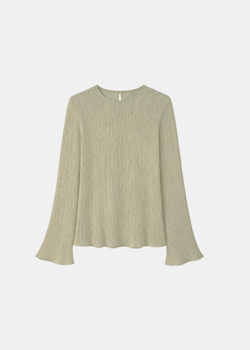 Crinkle Blouse Sage Green