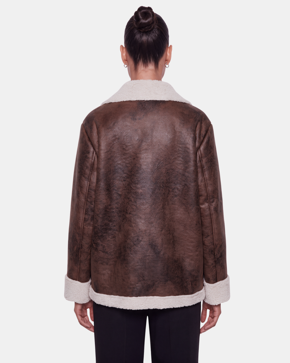 Double Breasted Aviator Jacket Chocolate