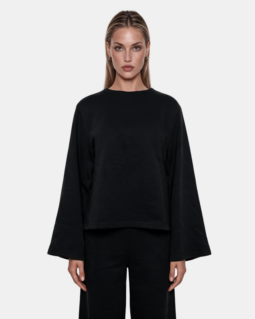 FLARED BLOUSE Black