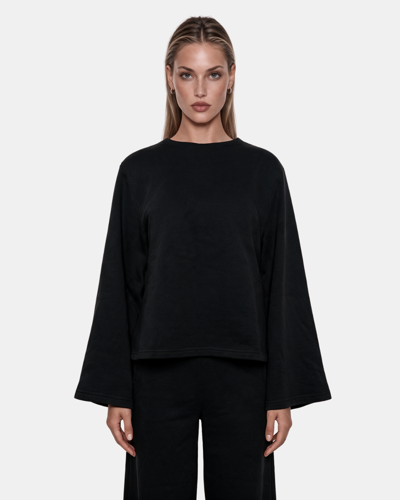 FLARED BLOUSE Black