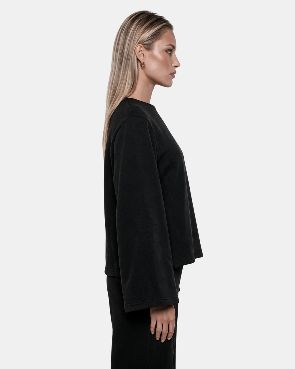 FLARED BLOUSE Black