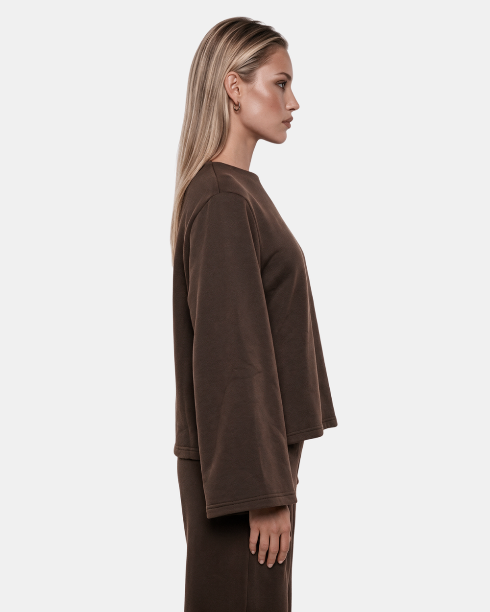 FLARED BLOUSE Chocolate