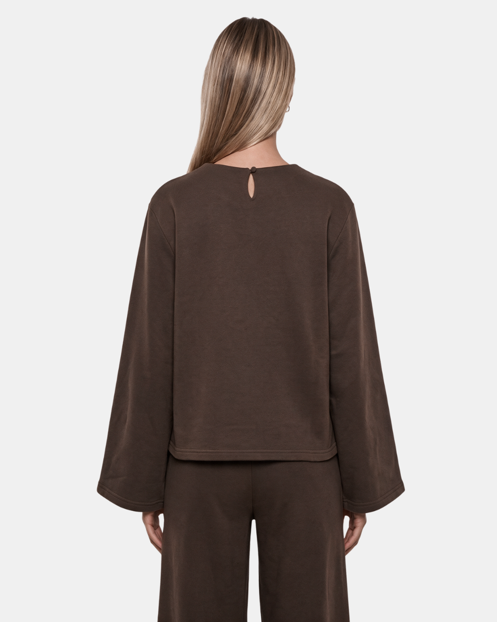 FLARED BLOUSE Chocolate