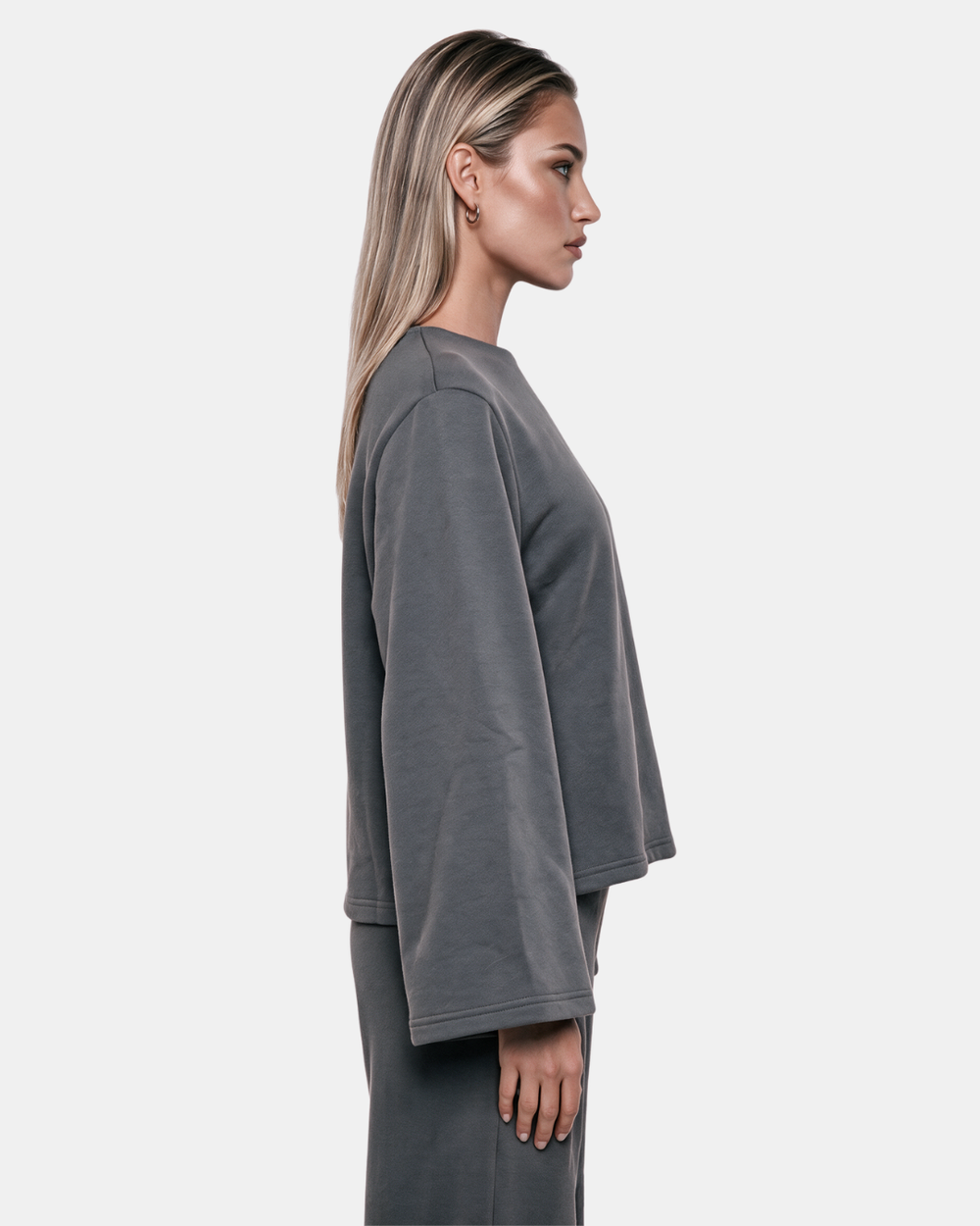 FLARED BLOUSE Grey