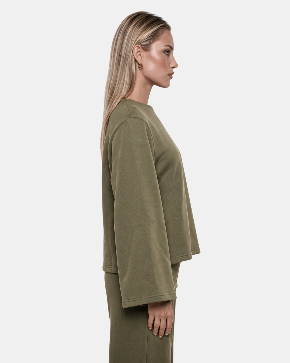 FLARED BLOUSE Olive