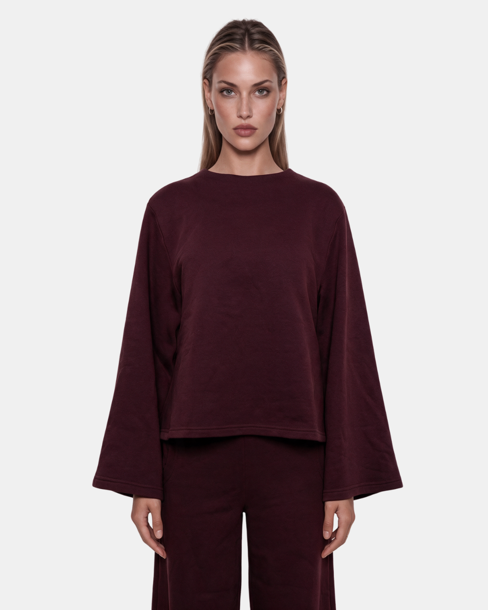 FLARED BLOUSE Wine