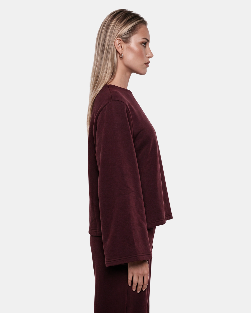 FLARED BLOUSE Wine
