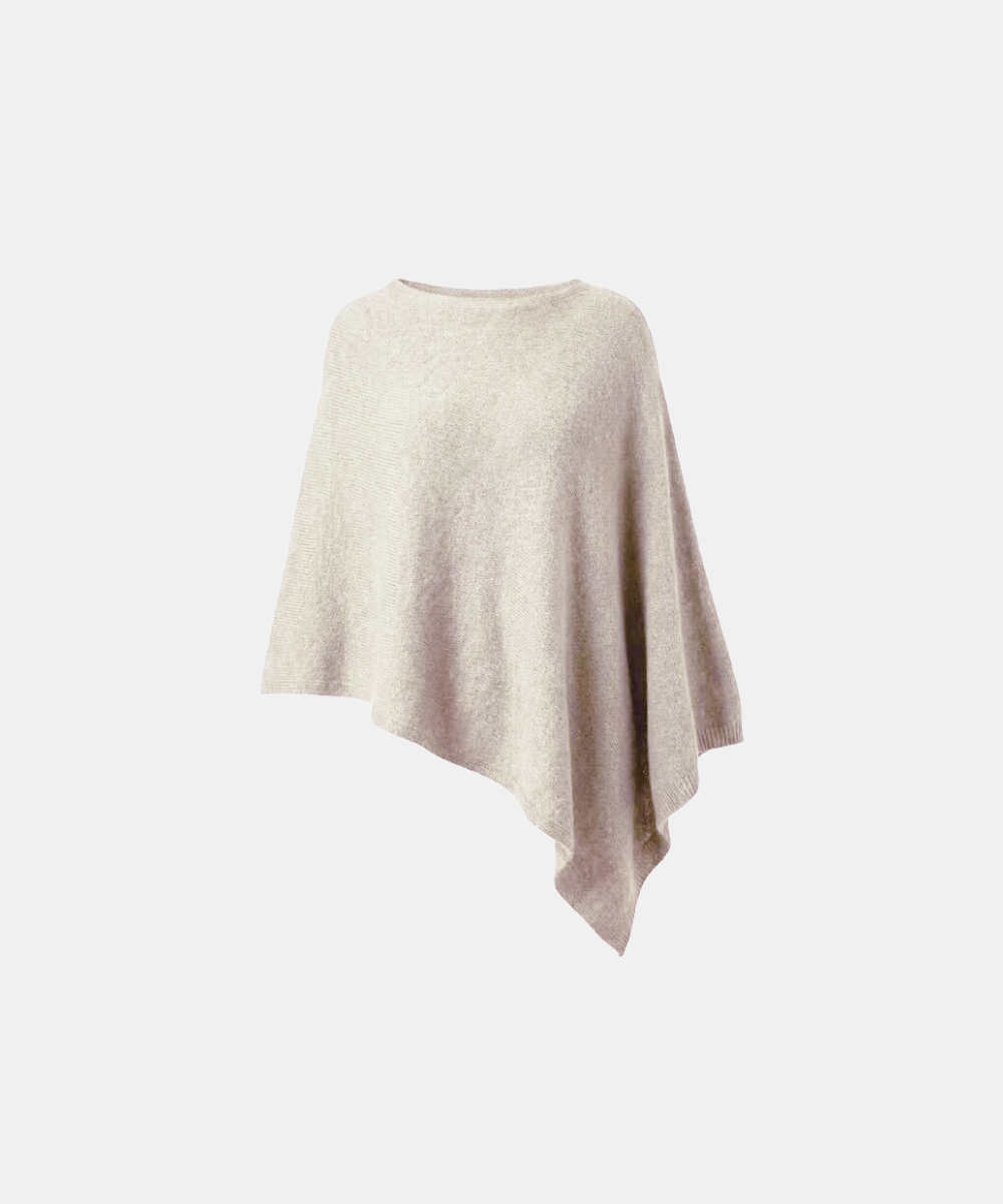 Asymmetrical Knit Poncho