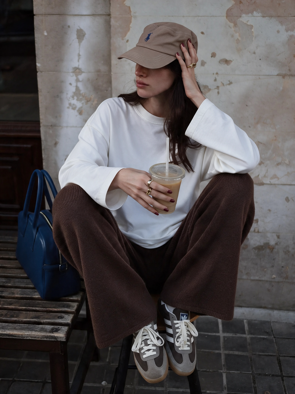 Basic Long Sleeve Cotton Top White