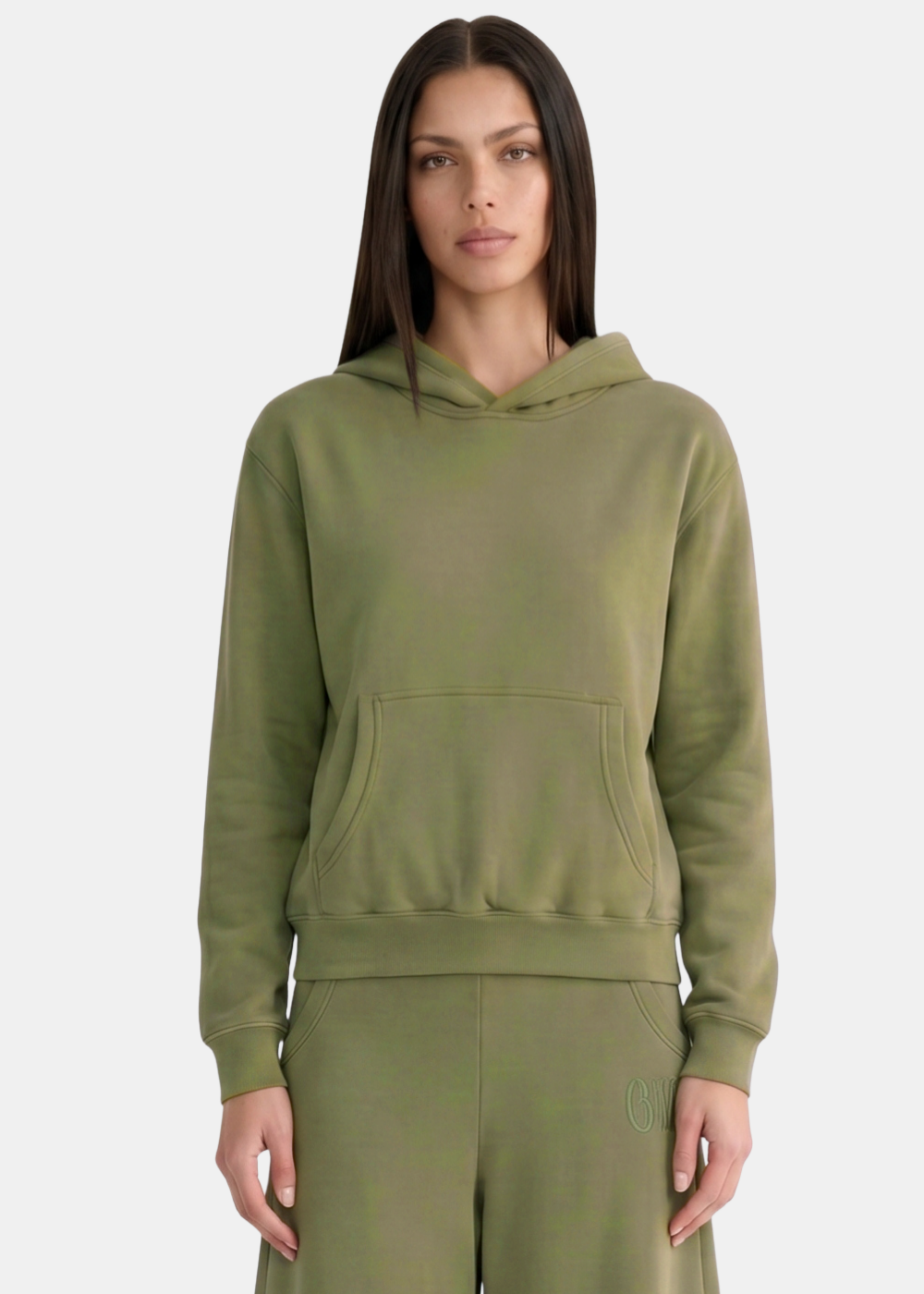 olive — model wearing pullover