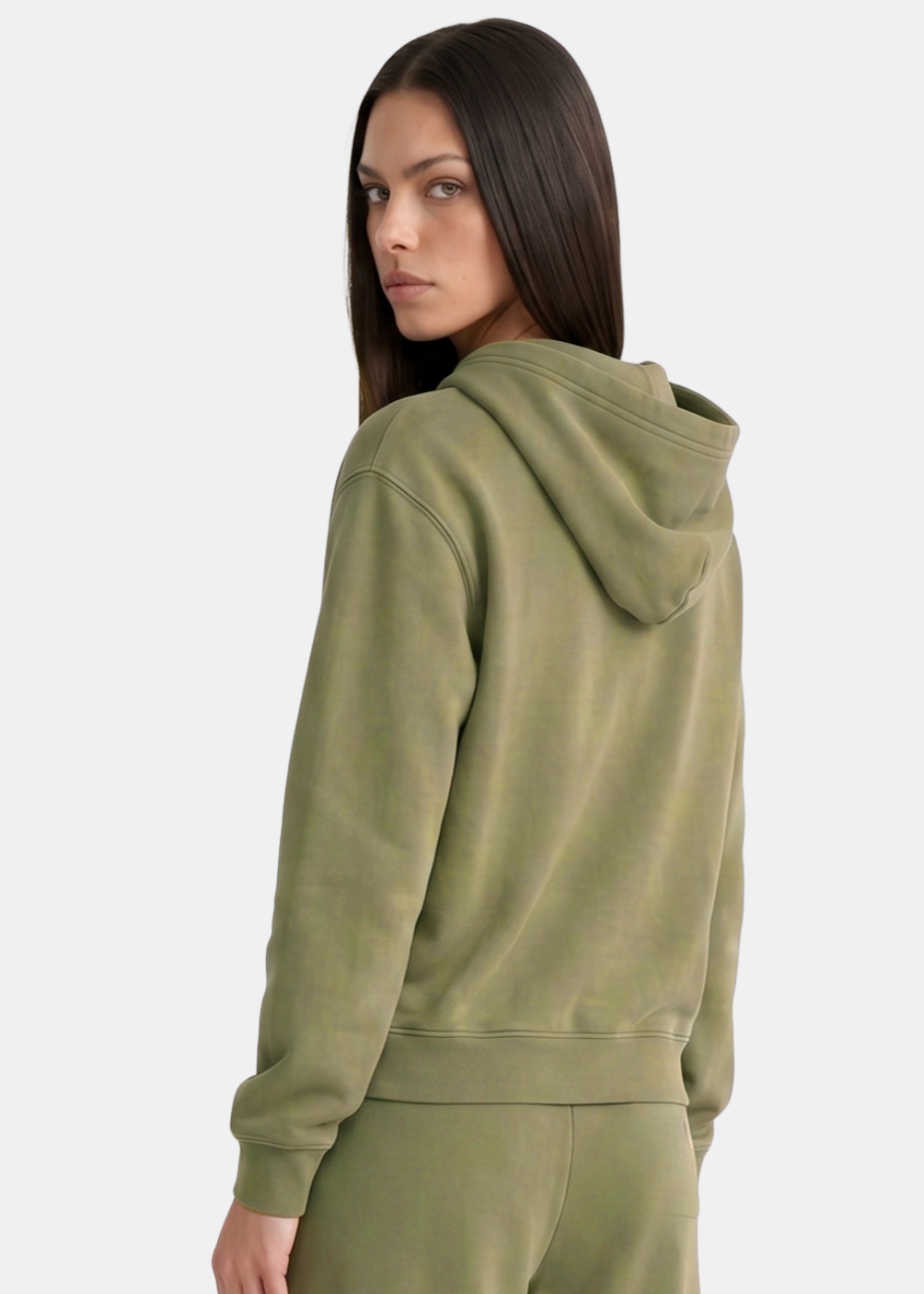 olive — model wearing pullover