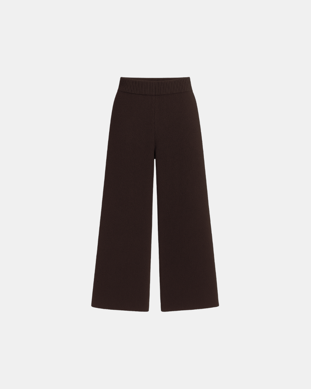 Basic Knitted Trouser Dark Brown