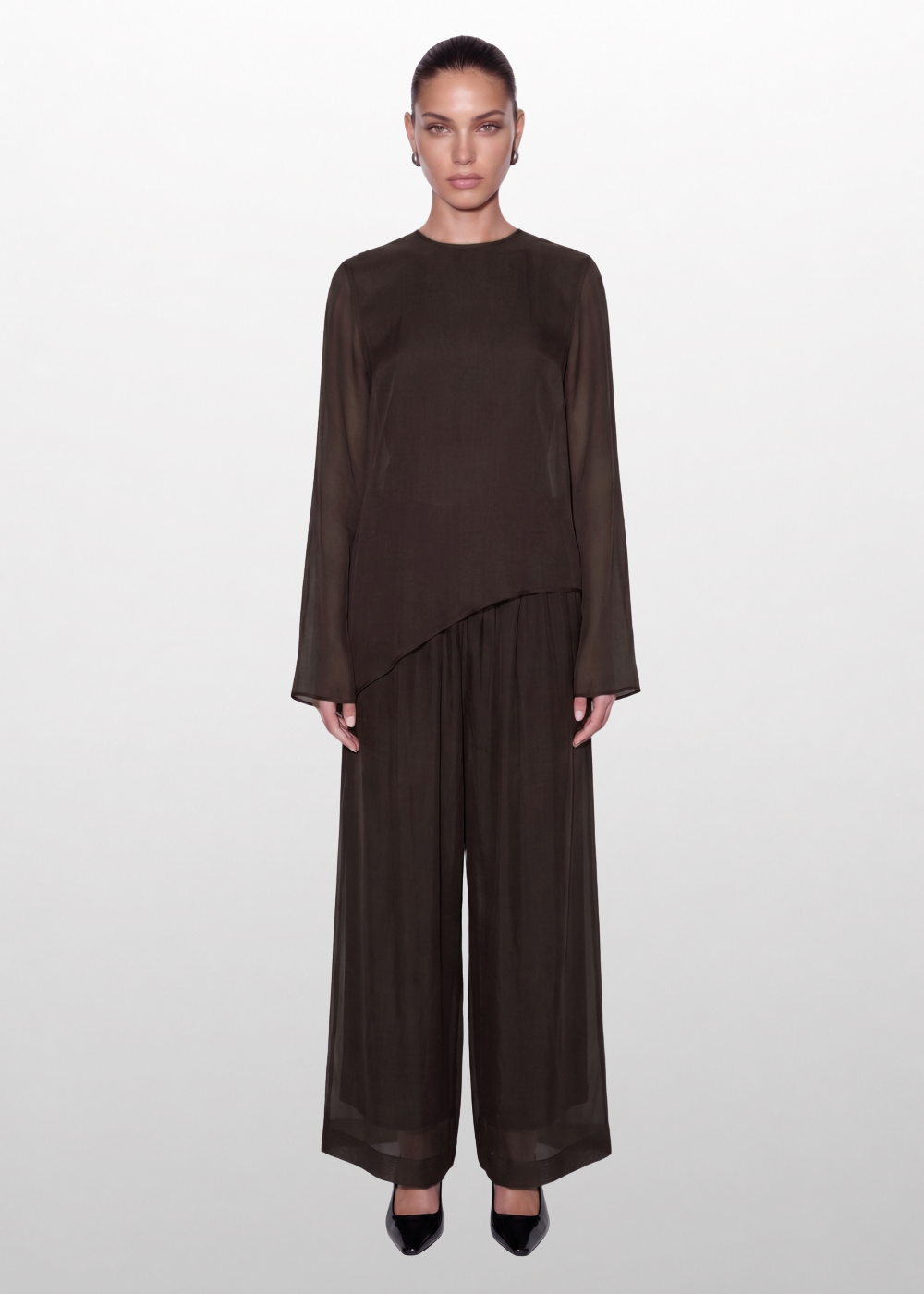 Asymmetric Silk Blouse