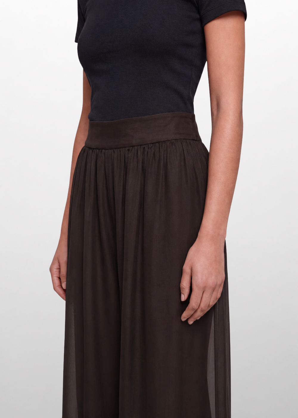 Silk Wide Leg Trouser