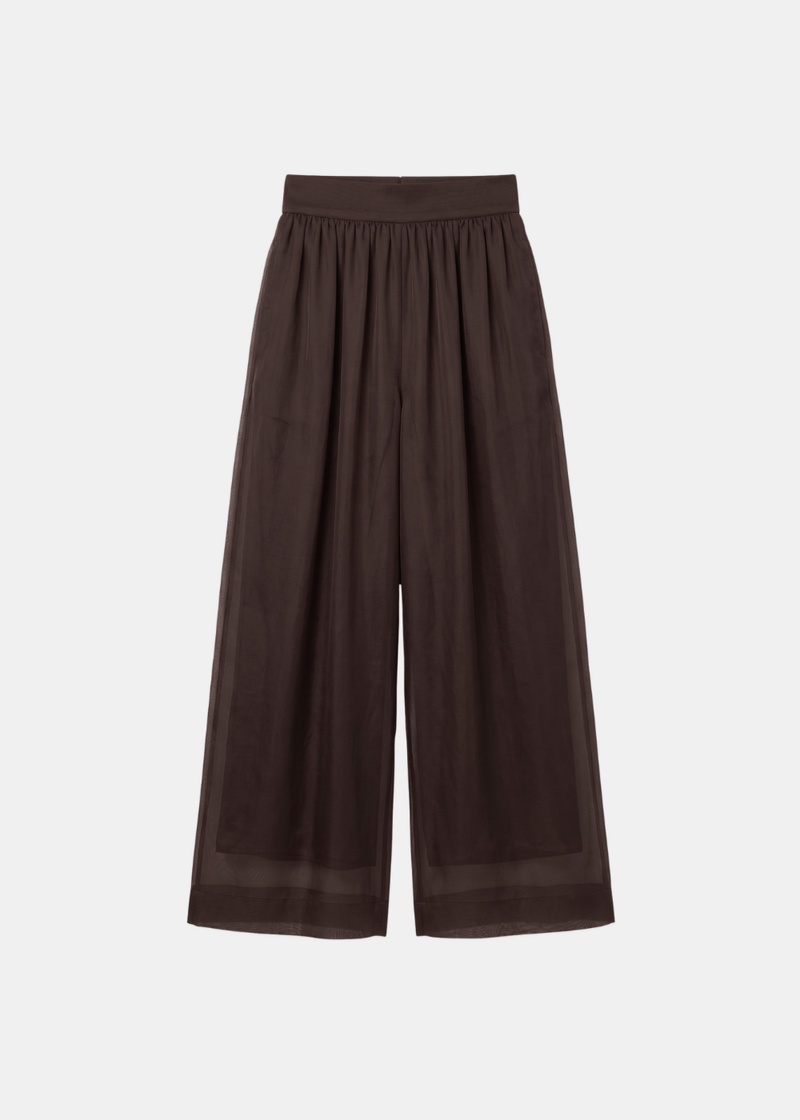 Silk Wide Leg Trouser