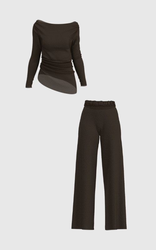 Textured Drape Two Piece