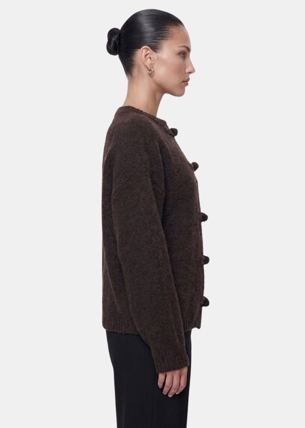 Toggle Knit Cardigan Chocolate