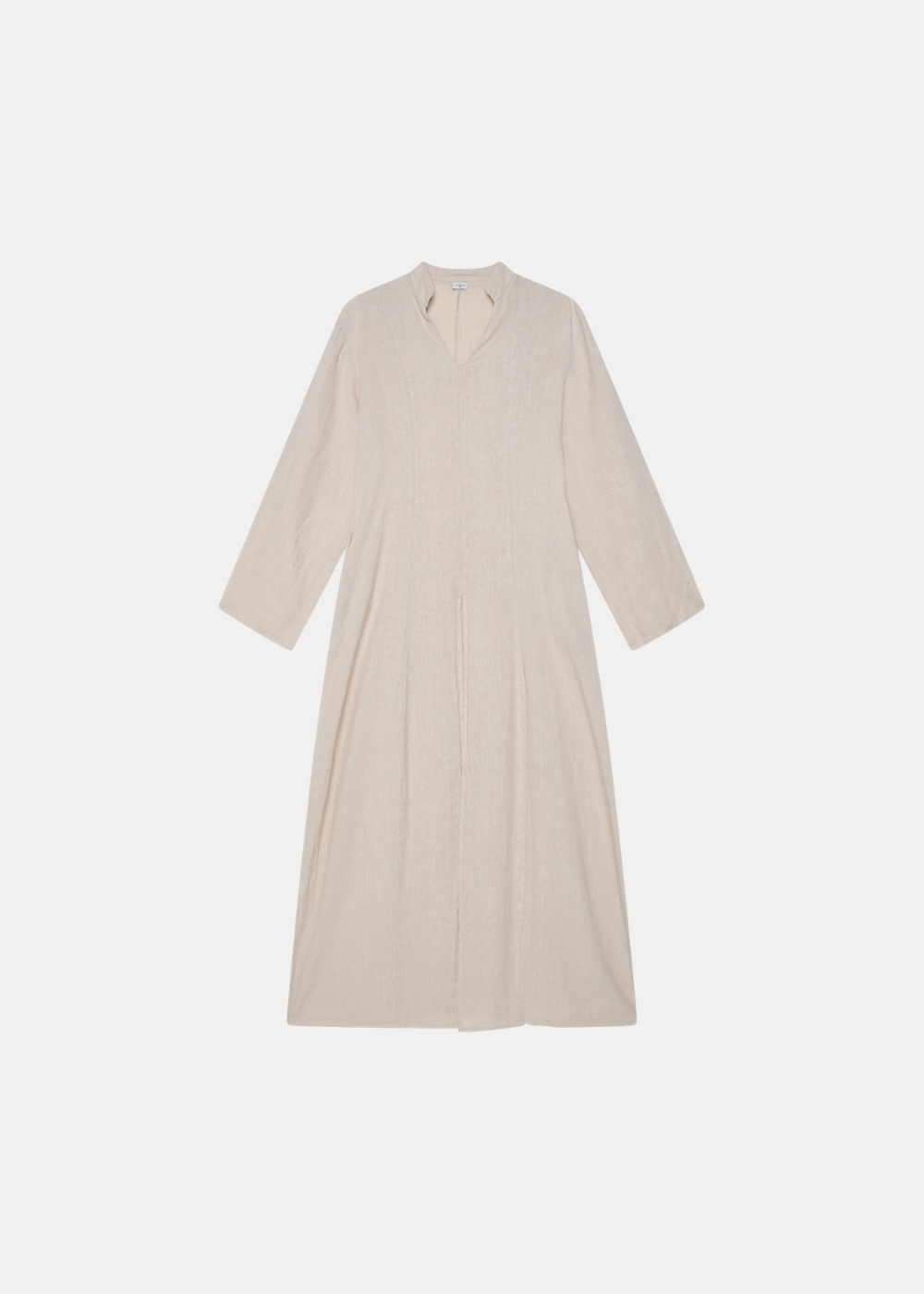 Linen Slit Dress - Beige