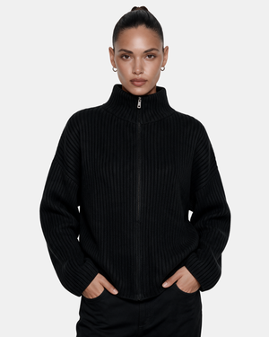 Wool Blend Zip Jacket