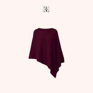 emlavish Asymmetrical Knitted Cape Poncho