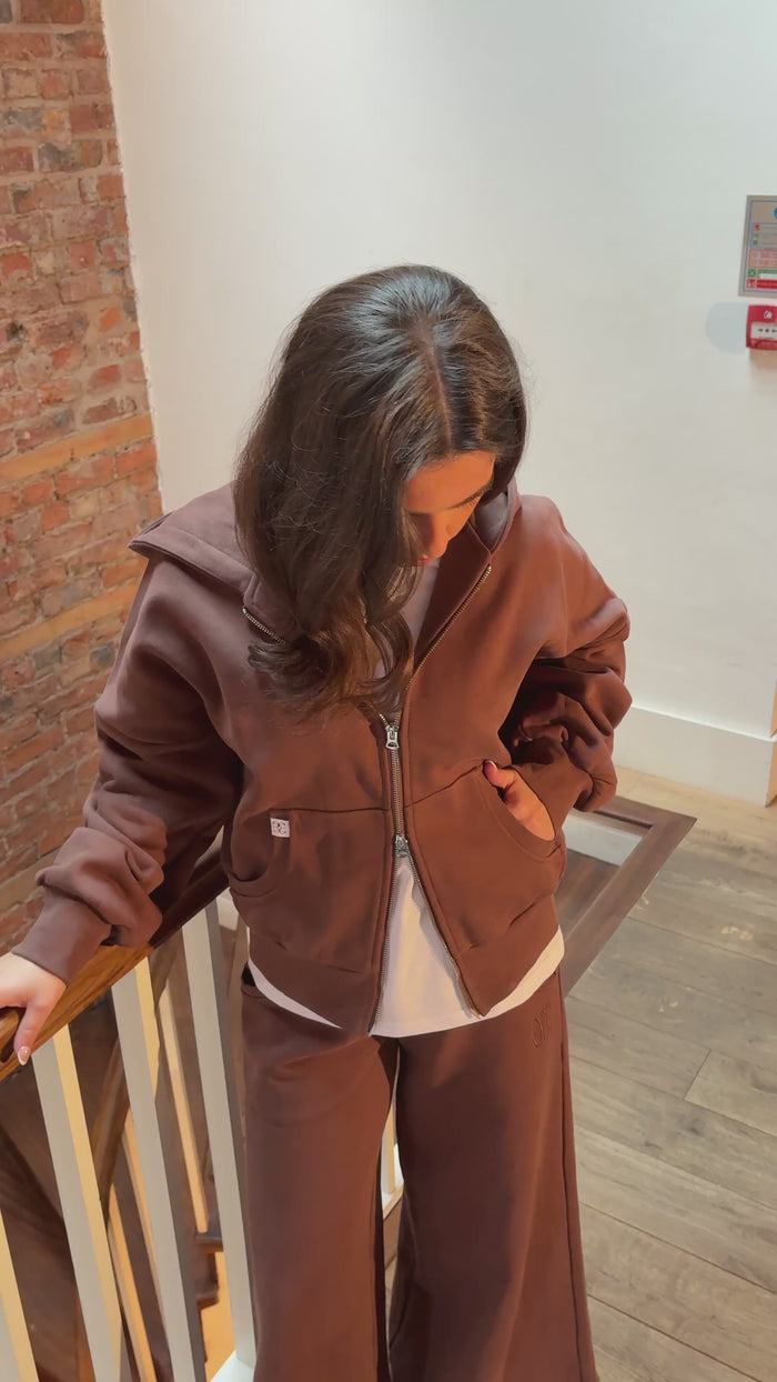 RELAXED DUAL-ZIP HOODIE worn — editorial