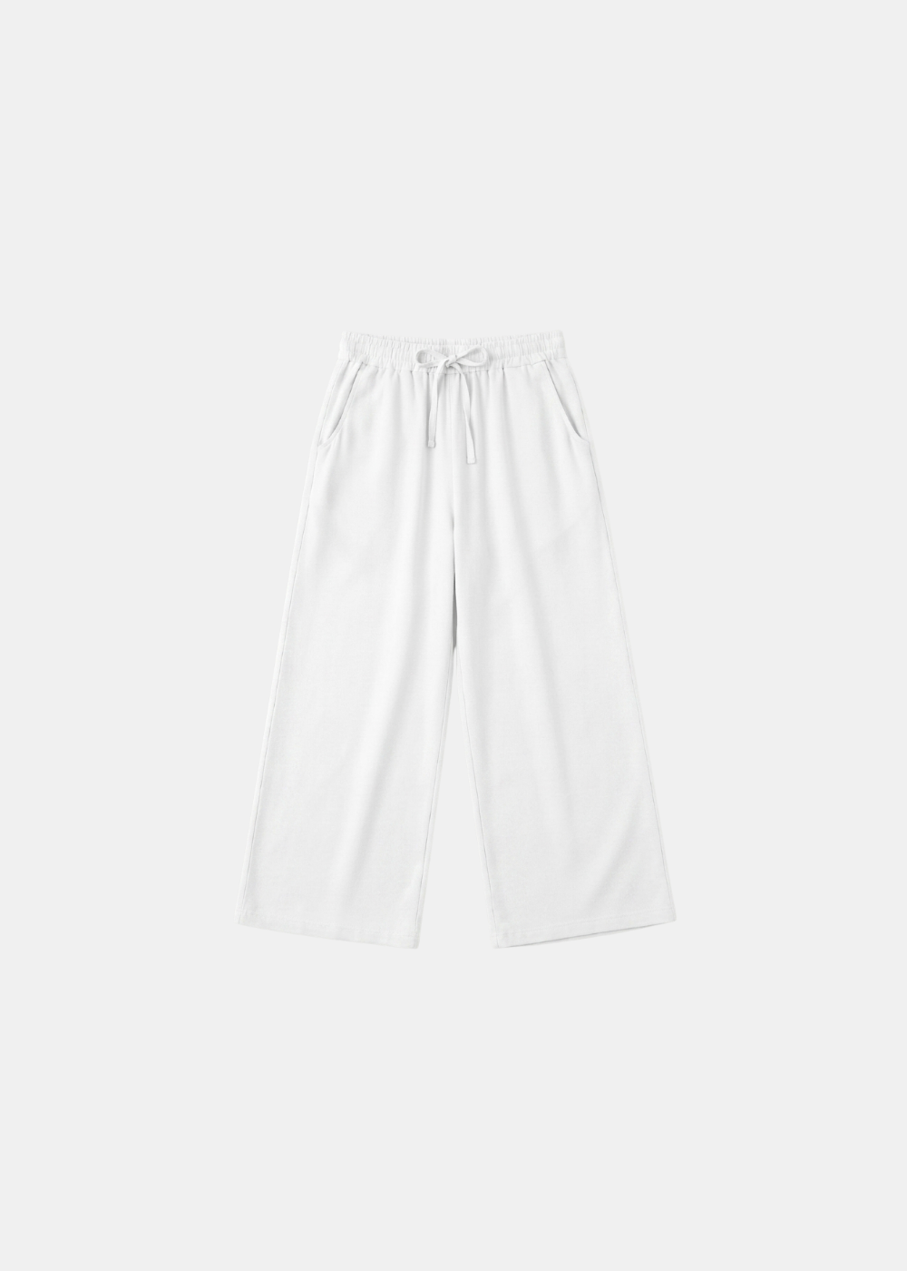 Linen Feel Basic Wide Leg Trouser
