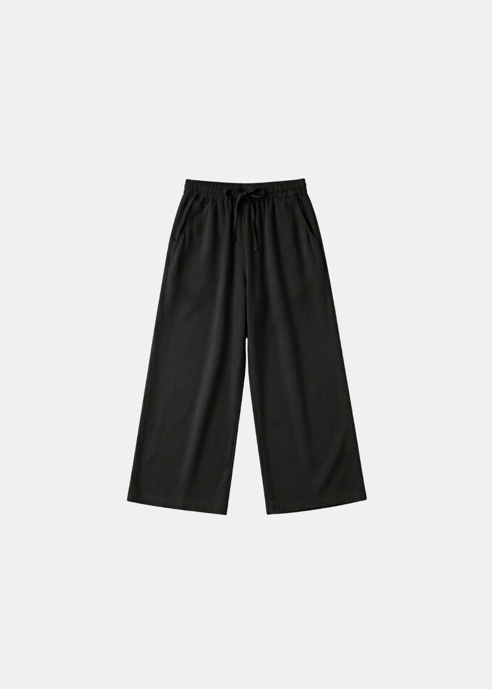 Linen Feel Basic Wide Leg Trouser