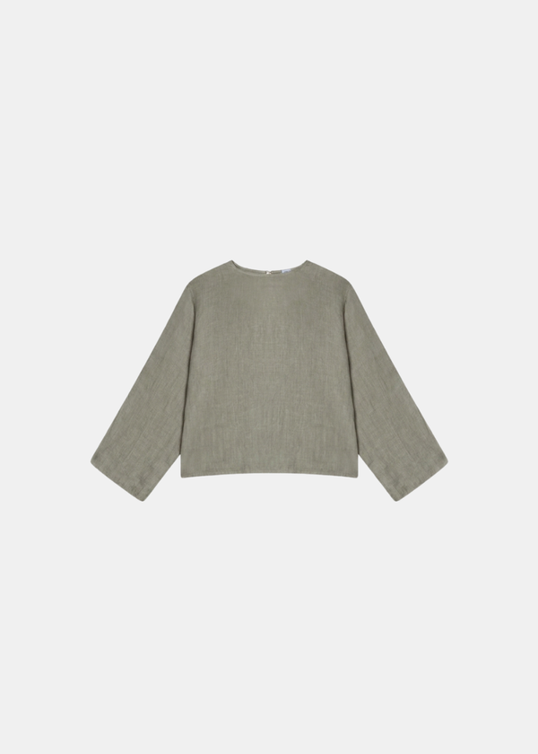 Slit Sleeve Blouse - Taupe